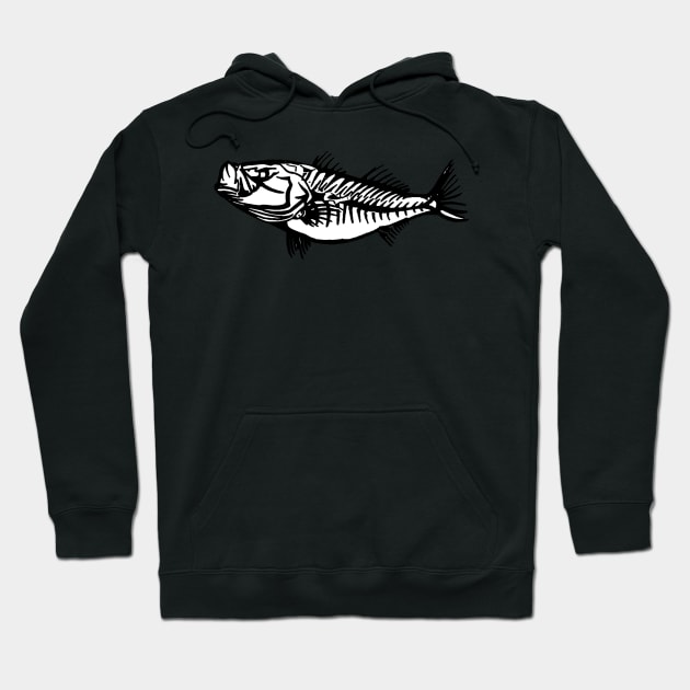 Bone Striped Bass Hoodie by  The best hard hat stickers 